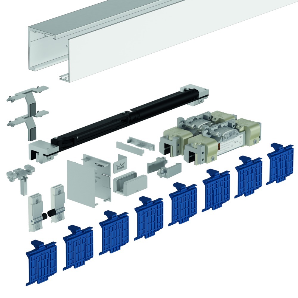 DORMA GLAS Schiebetürbeschlag MUTO Premium XL 150, Deckenmontage, Aluminium