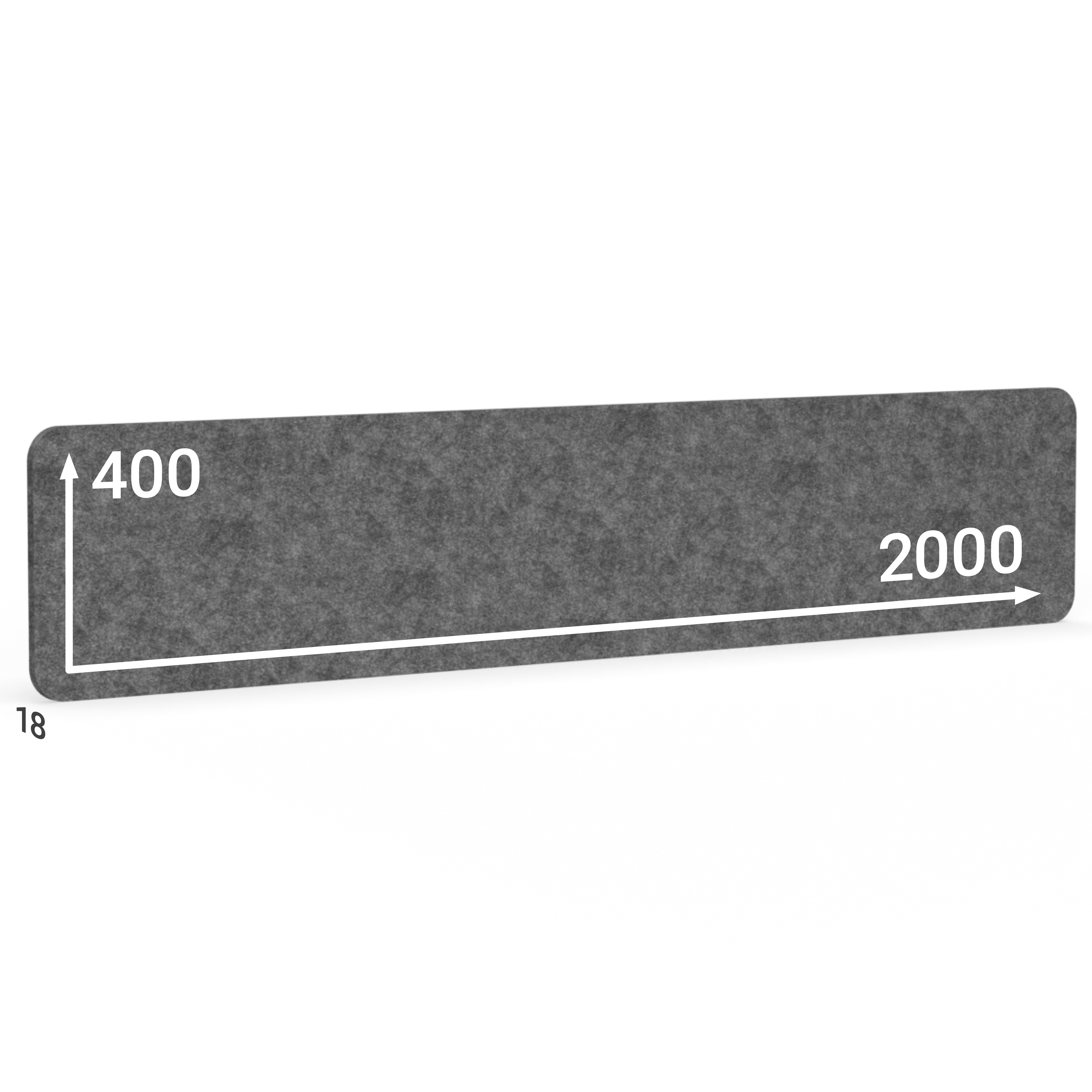 BMB AKUSTIX Vario, HxBxS: 400x2000x18 mm, Grau, AV18