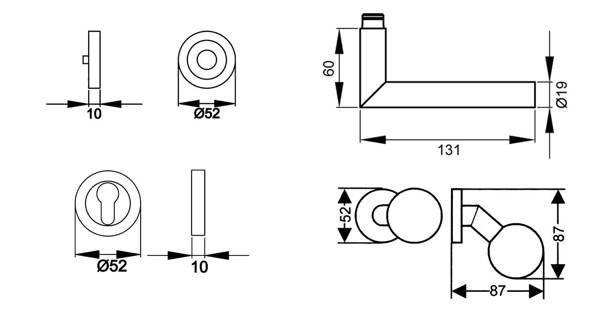 KARCHER DESIGN ER/FS 28V WGL 71 - Rhodos, Wechselgarnitur links, FS, Edelstahl