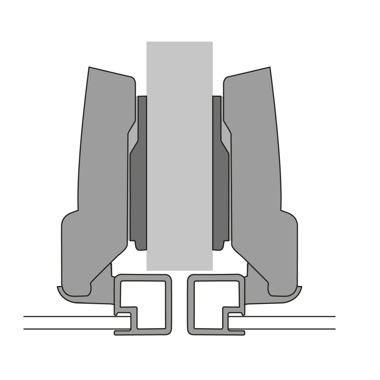 HETTICH Sensys Alurahmenscharnier mit integrierter Dämpfung (Sensys 8638i), vernickelt, 9072525