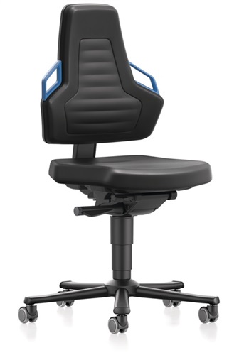 BIMOS Arbeitsdrehstuhl Nexxit Rl.Grifffarbe blau Integralschaum
