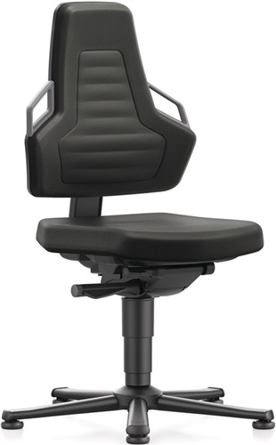 BIMOS Arbeitsdrehstuhl Nexxit Bodengleiter Grifffarbe grau Supertec-Gewebe schwarz BIMOS Arbeitsdrehstuhl Nexxit Bodengleiter Grifffarbe grau Supertec-Gewebe schwarz