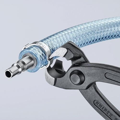 KNIPEX Ohrklemmenzange L.220mm Kopf schwarz atram.Ku.-Überzug seitl.Pressnase KNIPEX KNIPEX Ohrklemmenzange L.220mm Kopf schwarz atram.Ku.-Überzug seitl.Pressnase KNIPEX