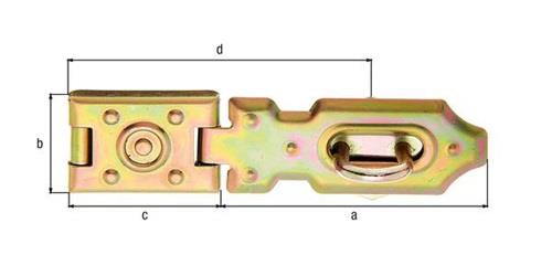 GAH Sicherheitsüberfalle L.70x35mm B.26mm STA galv.verz.d.pass.GAH