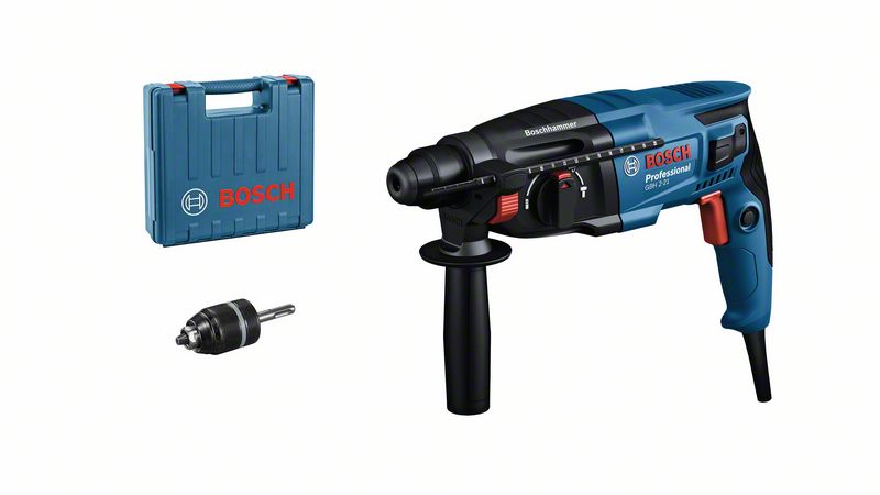 BOSCH Bohrhammer mit SDS plus GBH 2-21: Schnellspannbohrfutter SDS plus-Adapter