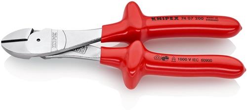 KNIPEX Kraftseitenschneider L.200mm VDE Form 0 tauchisol.KNIPEX