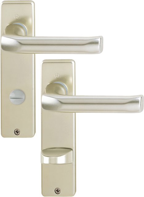 HOPPE® Drückergarnitur mit Kurzschild London 113/202KP/AP, Aluminium, 6675201 HOPPE® Drückergarnitur mit Kurzschild London 113/202KP/AP, Aluminium, 6675201