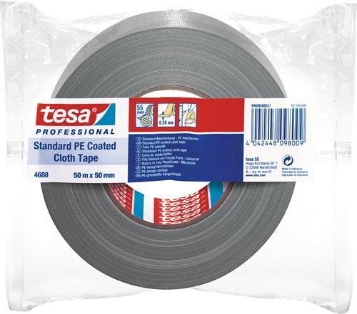 TESA Gewebeband tesaband® Stand.4688 silber-matt L.50m B.50mm Rl.TESA