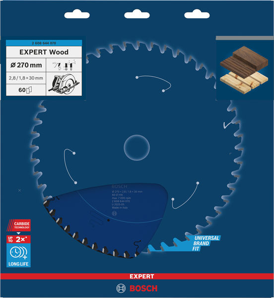 BOSCH Kreissägeblatt Expert for Wood, 270 x 30 x 2,8 mm, 60