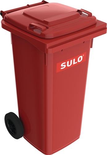 SULO Müllgroßbehälter 120l HDPE rot fahrbar,n.EN 840 SULO