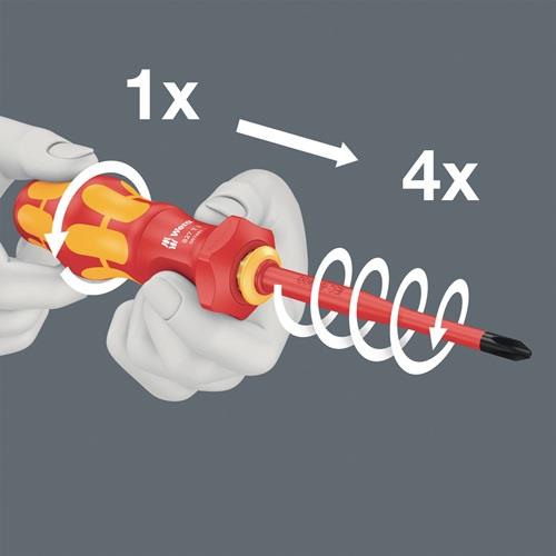 WERA Handgriff 827 T i Kraftform Turbo f.WERA VDE Wechselkl.VDE isol.WERA