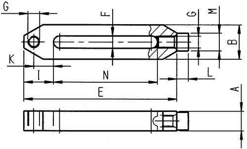 AMF Spanneisen Nr.7110GLX Gr.12-1 f.T-Nut 12mm L.168mm AMF