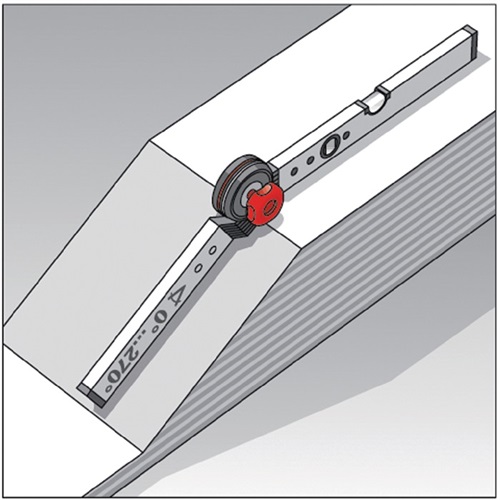 BMI Winkelmessgerät WINKELSTAR Messber.0-270Grad Schenkel-L.80x60cm BMI