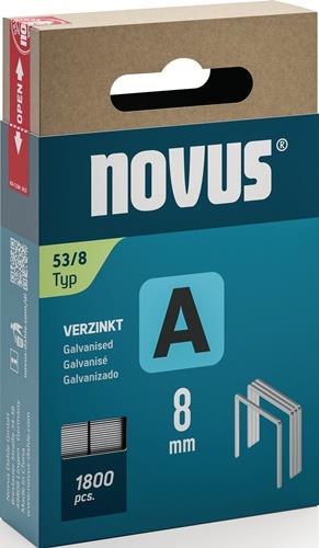 NOVUS Feindrahtklammer A Typ 53 Klammer-B.11,3mm 8mm 0,75mm 1800 St.NOVUS