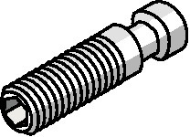 PROMAT Spannschraube Gr.T15 f.TCGX 1635..M4 Gewinde-L.9mm z.Fasenfräser PROMAT