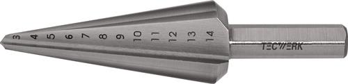 TECWERK Blechschälbohrer Bohrber.24-40mm HSS Gesamt-L.89mm Z.2 TECWERK