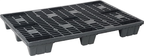 KIGA Displaypalette L1200xB800xH150mm 9 Füße durchbrochen Recycling-PE grau