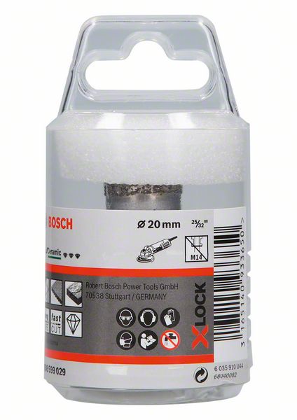 BOSCH Diamanttrockenbohrer X-LOCK Best for Ceramic Dry Speed, 20 x 35 mm