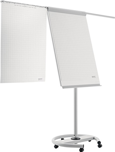 MAGNETOPLAN Flipchart Schreibfläche B680xH970mm weiß/grau fahrbar MAGNETOPLAN