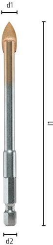 ALPEN Glasbohrersatz Profi Glas ATM3 3-tlg.D.5/6/8mm Schaft 6-kant ALPEN