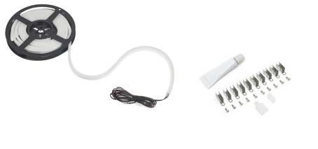 L&S LED-Band Mini Octopus, 3000-6000K, 12VDC 7,2W/m, 4x10mm, 2200mm/rolle, IP67, 2x2m ltg, inkl. Beipack