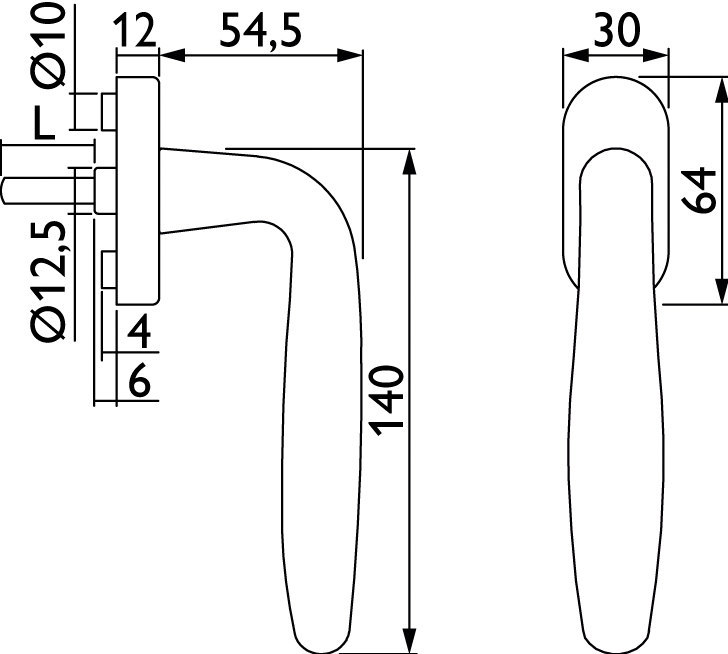 HERMAT Fenstergriff DREAM 1931, Edelstahl