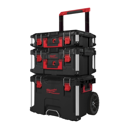 MILWAUKEE PACKOUT Trolley-Koffer, Koffer groß u. Koffer PACKOUT Starter-Set 1 3-teilig
