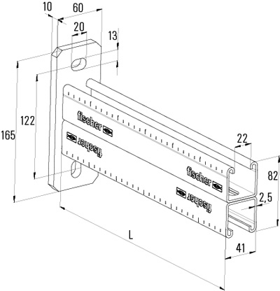 FISCHER Auslegerkonsole FCA 41D fvz - 1000