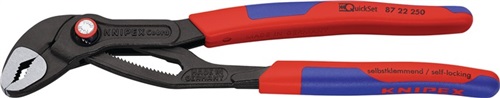 KNIPEX Wasserpumpenzange Cobra® L.250mm Spann-W.46mm pol.Mehrkomp.-H. QuickSet KNIPEX