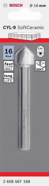 BOSCH Fliesenbohrer CYL-9 Ceramic, 16 x 90 mm