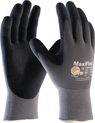 ATG Handschuhe MaxiFlex® Ultimate™ 34-874 Gr.10 grau/schwarz Nyl.m.Nitrilmikroschaum ATG Handschuhe MaxiFlex® Ultimate™ 34-874 Gr.10 grau/schwarz Nyl.m.Nitrilmikroschaum