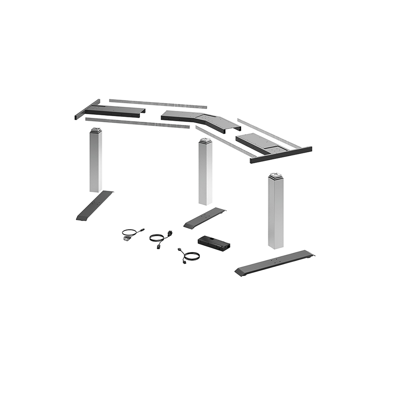 HETTICH LegaDrive Systems Tischgestell-Set 135°-Winkel, weiß, 9193258