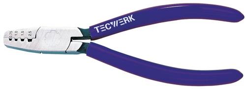 TECWERK Aderendhülsenzange Gesamt-L.180mm 0,25-16,0 (AWG 23-5)mm² pol.Ku.-Überzug TW