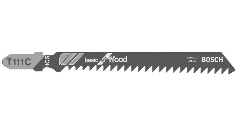 BOSCH Stichsägeblatt T 111 C Basic for Wood, 3er-Pack