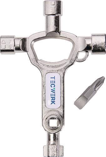 TECWERK Schaltschrankschlüssel 9 Funktionen integr.Flaschenöffner TECWERK