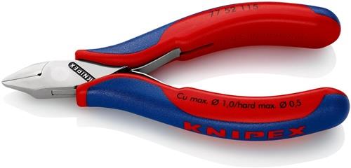 KNIPEX Elektronikseitenschneider L.115mm Form 5 Facette ja,kl.2K-Hülle