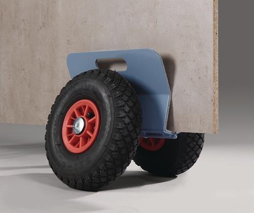 TECWERK Plattenroller Außen-L300xB298xH305mm mit Klemmbacken Bereifung Luft Trgf.250kg