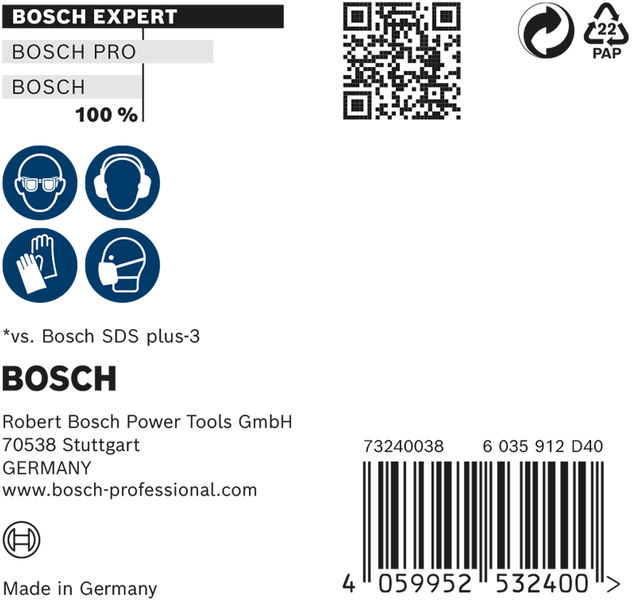 BOSCH EXPERT SDS plus-7X Hammerbohrer, 8 x 100 x 165 mm, 10-tlg.. Für Bohrhämmer