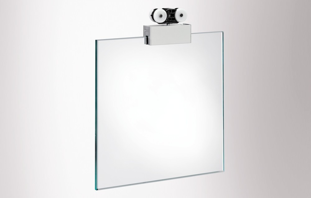 GEZE Glasklemmplatte, mit Aufhängeschraube, Aluminium, 142364