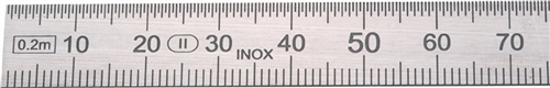 HELIOS PREISSER Stahlmaßstab L.1000mm rostfr.Stahl biegsam Teilung B=mm/1/2mm H.PREISSER