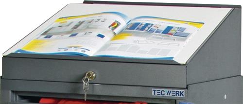 TECWERK Pultaufsatz H272/91xB500xT500mm grau TECWERK