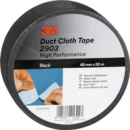 3M Gewebeband Scotch® 2903 schwarz L.50m B.48mm Rl.3M