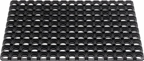Fußmatte offene Ringe schwarz Gum.L1000xB1500xS22mm
