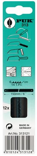 PUK Sägeblatt Blatt-L.150mm Blatt-B.6mm grob f.HO 12 St./Krt.PUK