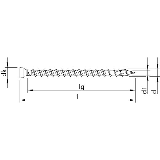 HECO TOPIX-plus 10,0 x 500, Zylindersenkkopf, T-Drive, Vollgewinde, verzinkt blau, A3K