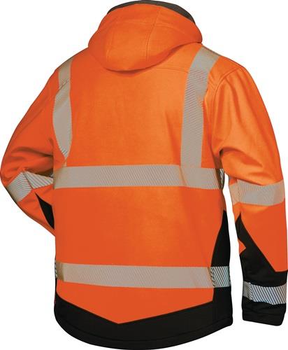 ELYSEE Warnschutz-Softshelljacke Lukas Gr.XL orange/schwarz ELYSEE
