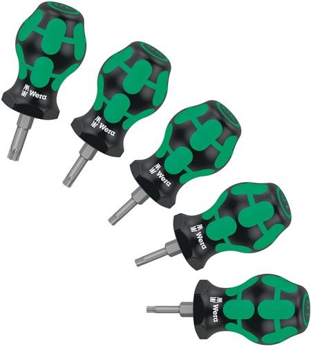 WERA Schraubendrehersatz Stubby TX 1 5-tlg.Kraftform,mehrkomponentig WERA