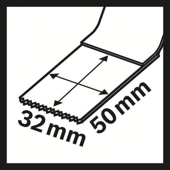 BOSCH BIM Tauchsägeblatt AIZ 32 AB, Metal, 50 x 32 mm