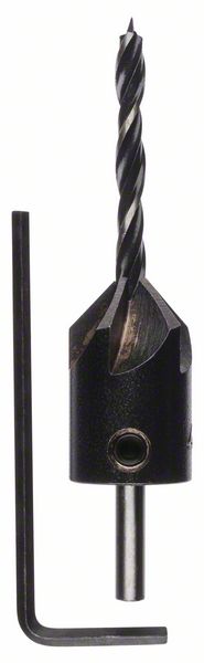 BOSCH Holzspiralbohrer mit 90°-Senker, 4 mm, 16 mm