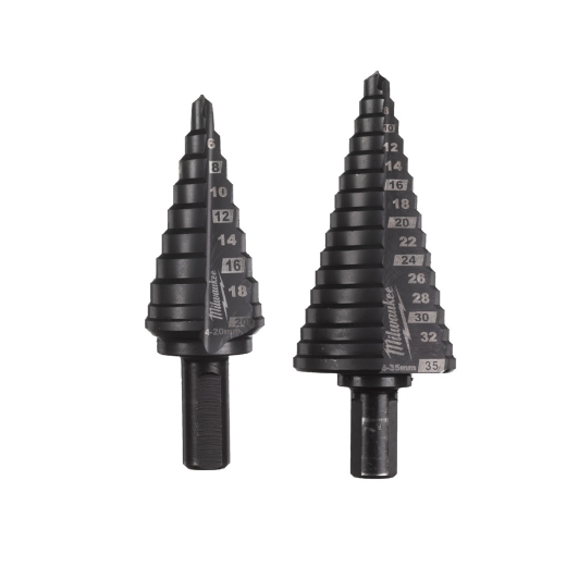 MILWAUKEE 2-teiliges Set Cobalt Stufenbohrer Set